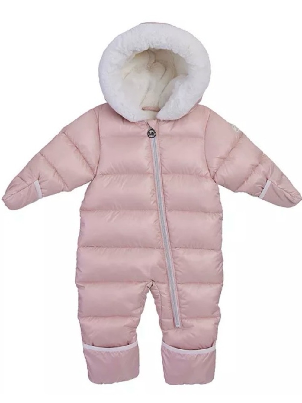 Michael Kors Pink and Cream Sherpa-Lined Baby Jacket
